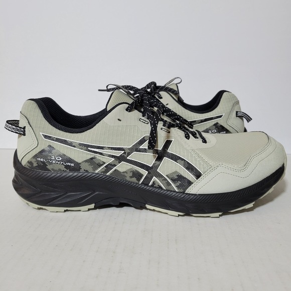 Asics Other - Asics Gel Venture 10 Trail Running Shoes Men's US 13 White Sage & Black